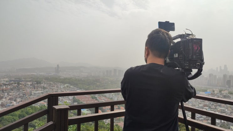  서울시내 전경을 촬영할 수 있는 남산공원 포인트