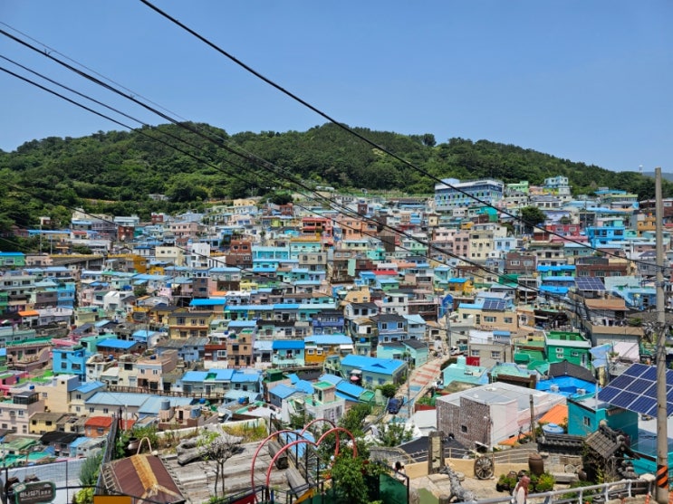  부산 감천문화마을 전망대 포토존 부산시티투어버스 여행코스