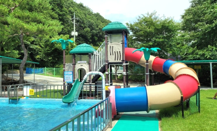  아산 강당골 수영장 펜션, 소풍펜션에서 거산초 아빠캠프 물놀이
