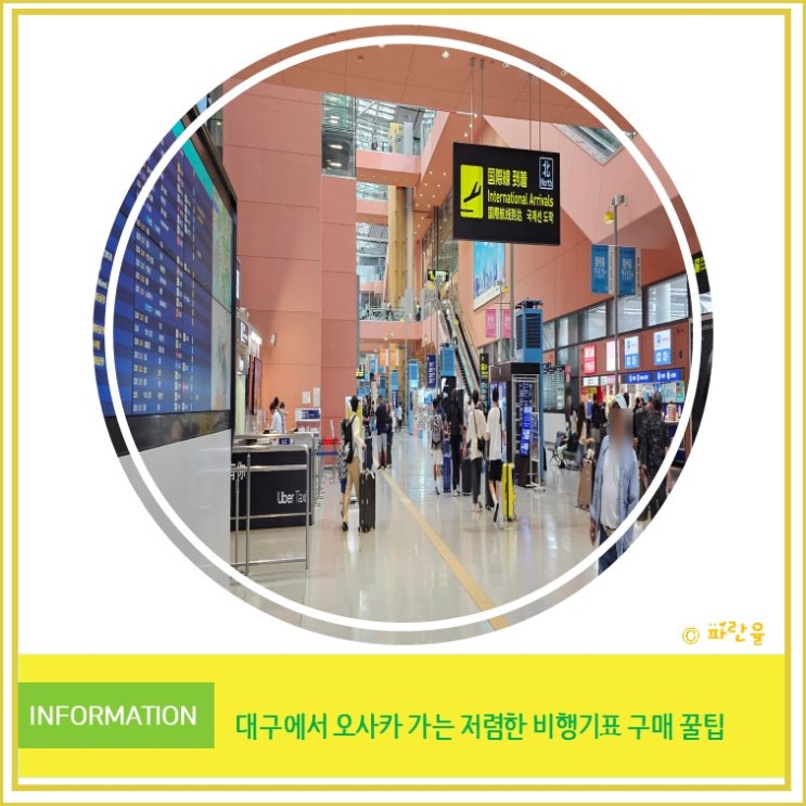  대구 출발해서 오사카 가는 방법 저렴한 비행기표 구매 꿀팁