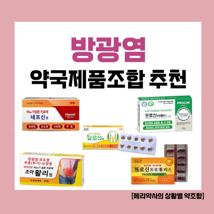  방광염인 거 같은데 약국에서 살 수 있는 약이 있다고요? 약사의 방광염 초기 약국 제품 조합 추천 ‘요로신정 (네프신정)’ + ‘프로폴리스’