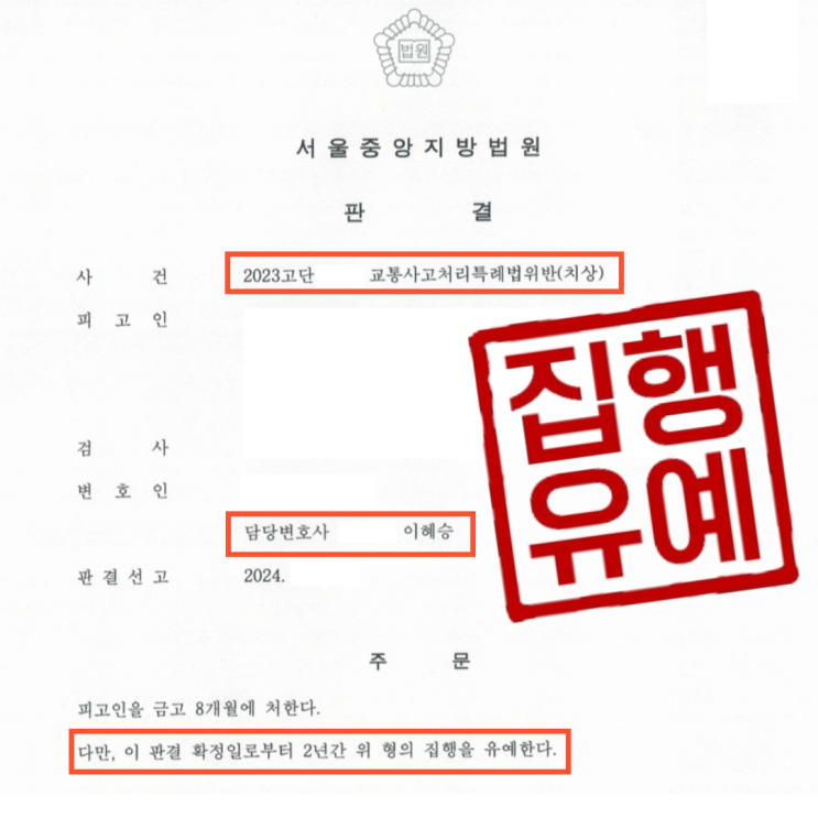  교통사고 상해, 동승자의 처벌의사로 구속될 위기에서 간신히 벗어난 사건