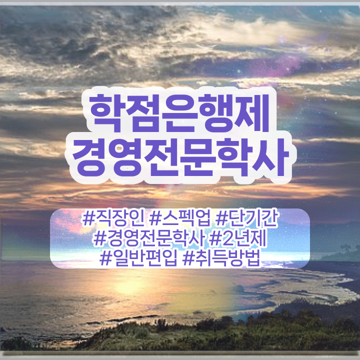  학점은행제 전공 종류 , 경영학과 인강으로 단기간에 준비했던 팁