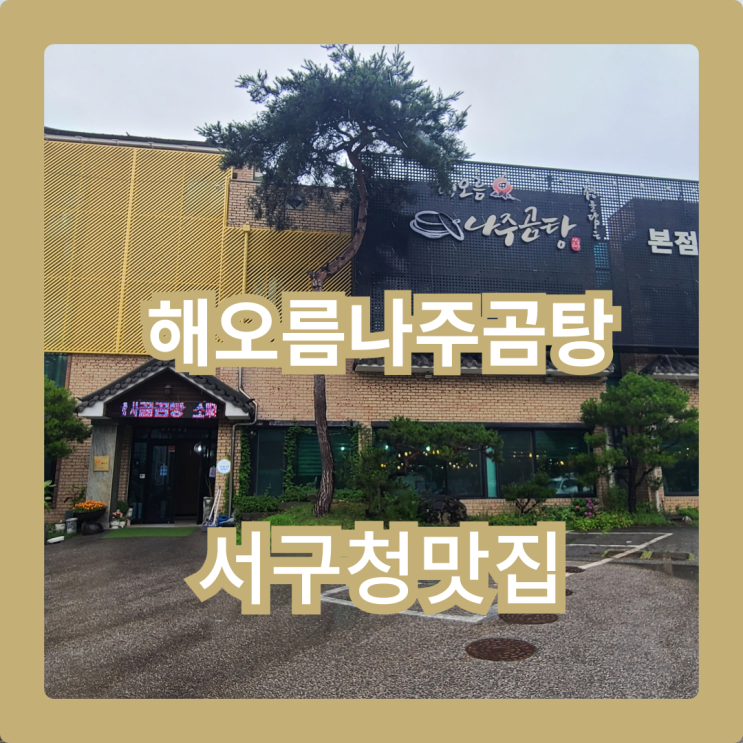  프로 혼밥러의 맛 여행, 해오름나주곰탕 서구청점 맛집 후기