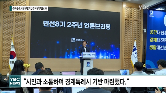 [YBCTV/현장취재] <b>이재준 수원시장</b>, 취임 2주년 언론브리핑 개최