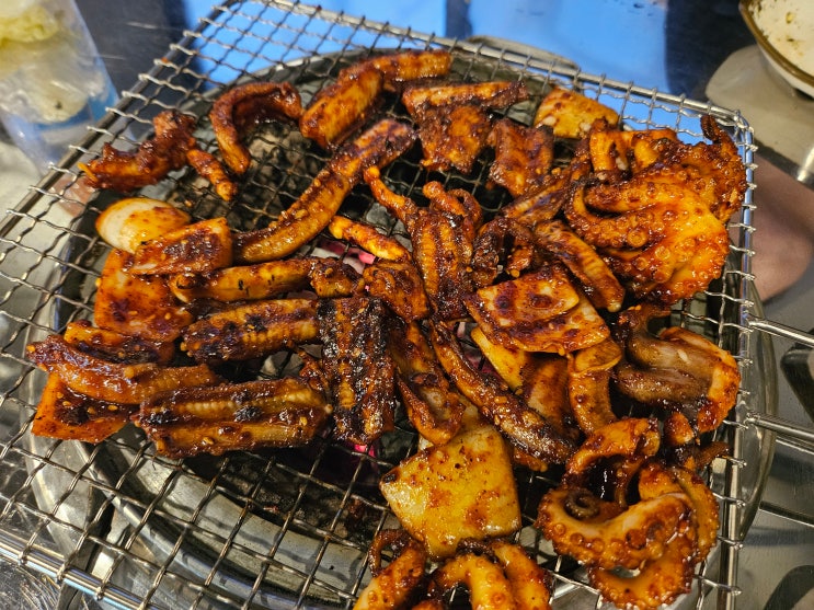  강남구청역 맛집 황재벌 강남점 예약 숯불 쭈꾸미 꼼장어