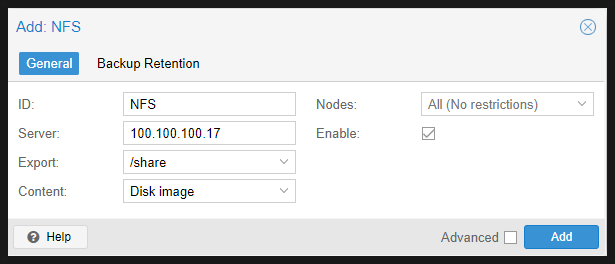  [Proxmox VE] NFS 스토리지