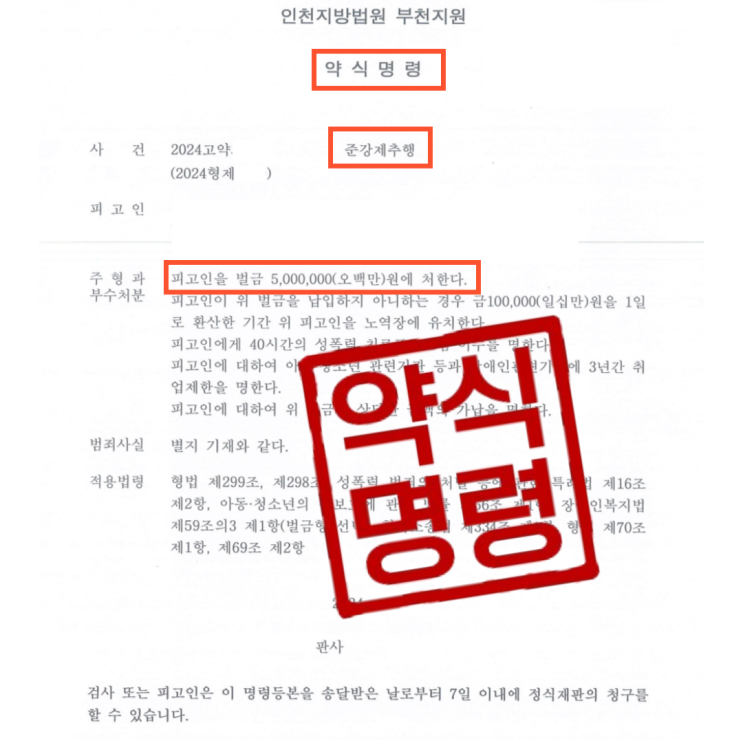  준강제추행 사건, 징역형의 위기에서 벗어나 벌금형을 받은 사건