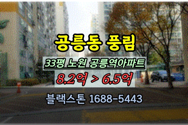  공릉풍림아이원 경매 33평 탑층 노원구 공릉역아파트