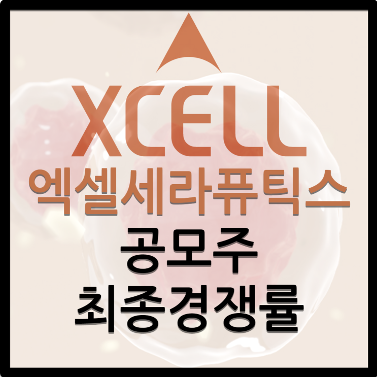  엑셀세라퓨틱스 공모주 / 최종 청약 결과 및 경쟁률