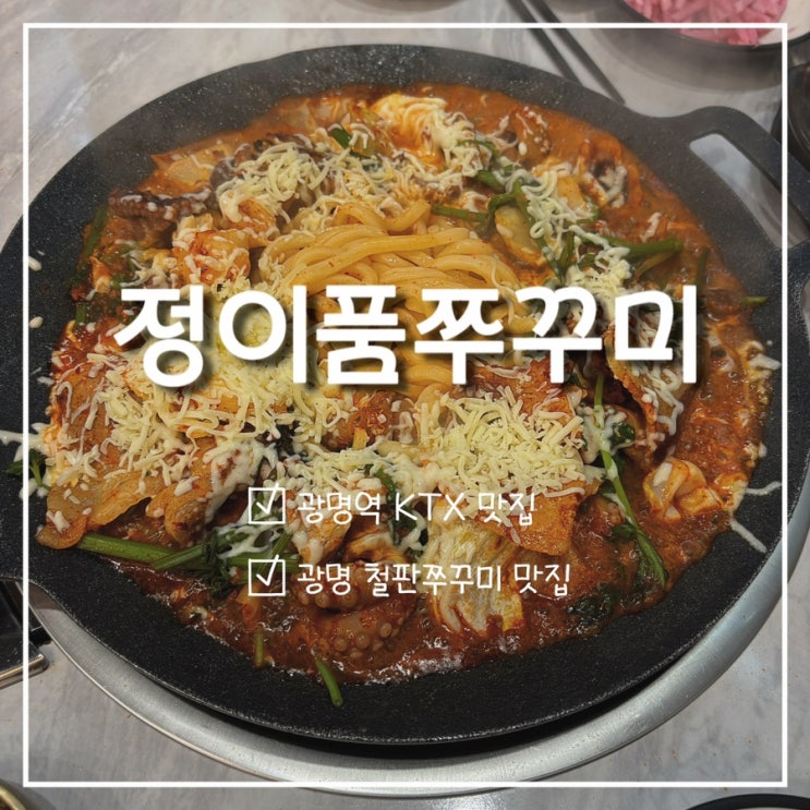  [광명역 쭈꾸미 맛집] 맛있게 매콤한 정이품쭈꾸미 광명1호점