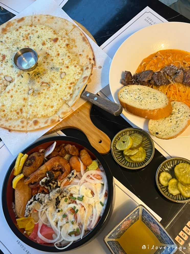  파스타 벤또 우동 다양하게 맛있는 홍대입구 맛집 테즈쿠리