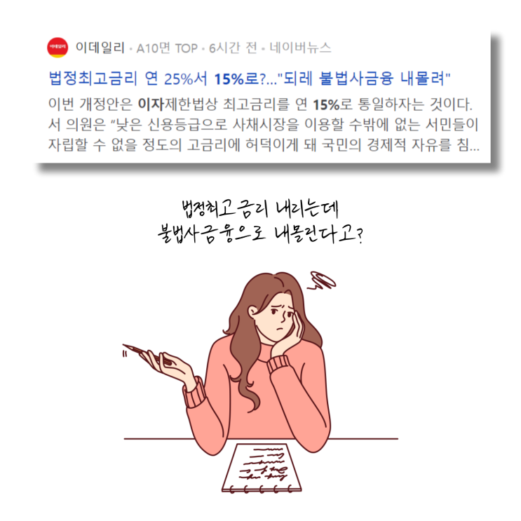  법정최고금리 인하, 서민 보호 vs 금융 산업 위기