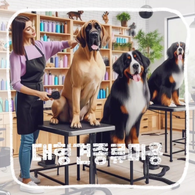  대형견 미용 비용 필요한 대형견 종류 (버니즈마운틴독 등)