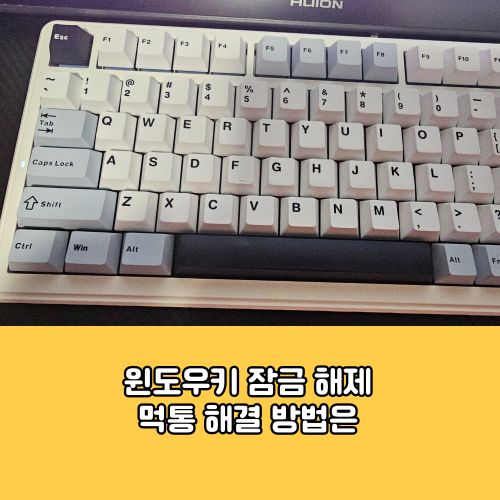윈도우키 잠금 해제 먹통 해결 방법은