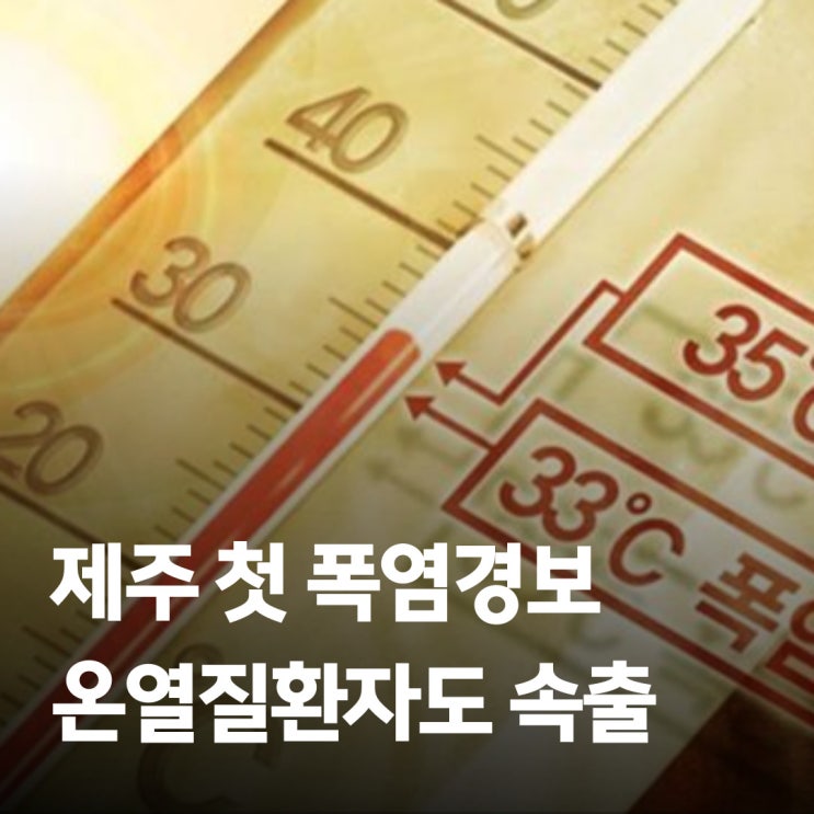 <b>제주</b> 올해 첫 <b>폭염경보</b>… 온열질환자도 속출