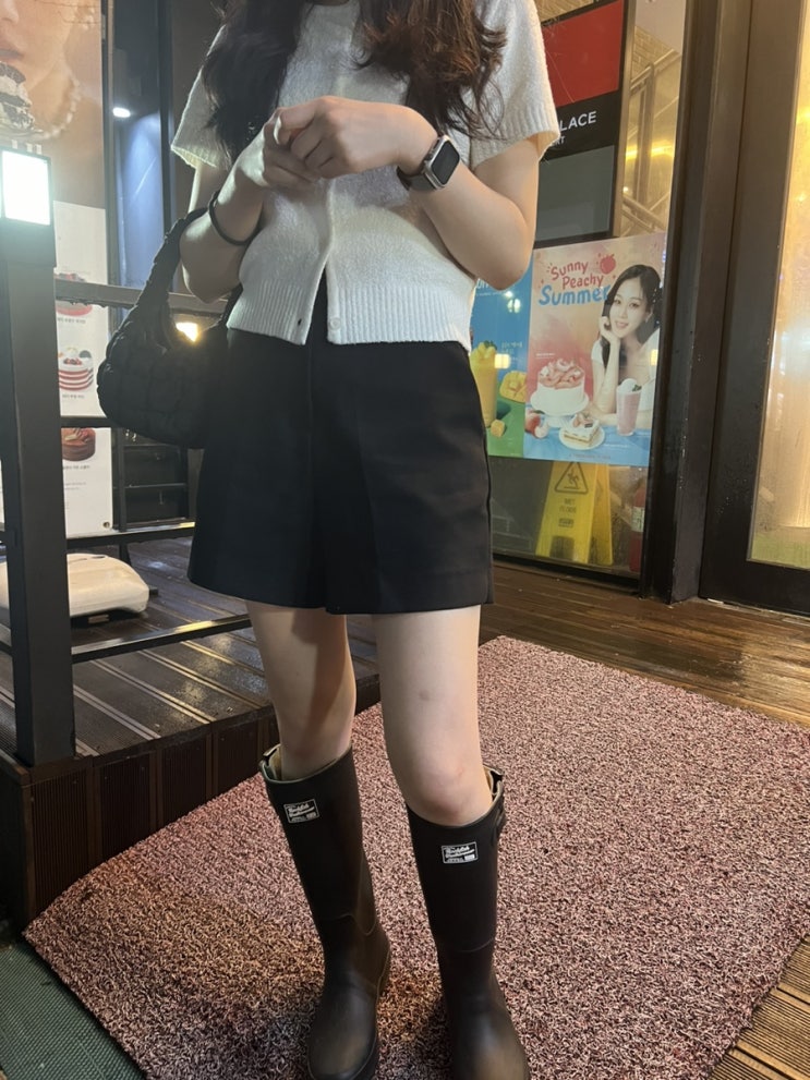  락피쉬 레인부츠 롱블랙 후기 무신사 구매 착샷