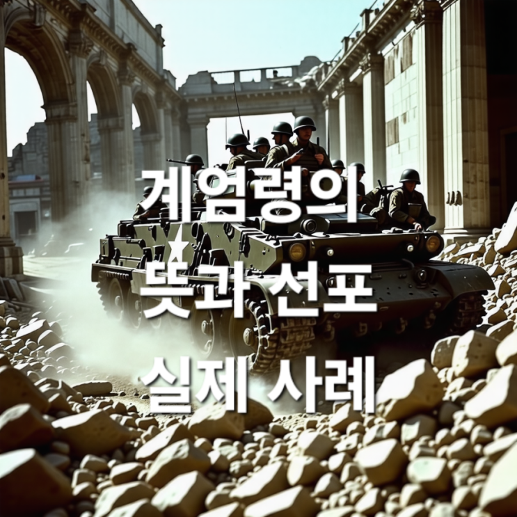  계엄령의 뜻과 실제 선포 사례