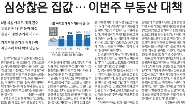  간추린 경제신문 (7월9일)