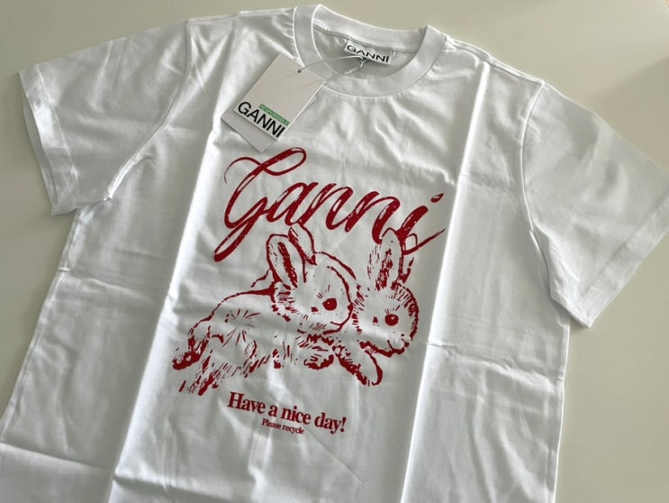  가니(GANNI), 버니 반팔티 사이즈 후기