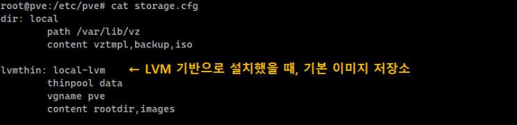  Proxmox VE 지원 스토리지 유형