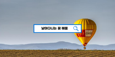 [꿈해몽풀이] 날아다니는 꿈해몽 용타고나는꿈 애인과나는꿈