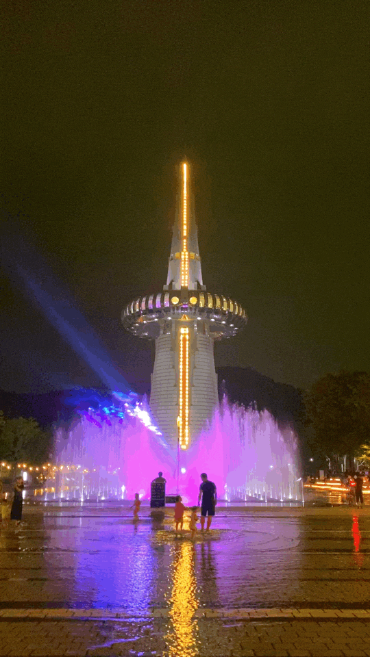  엑스포 한빛탑 : 대전 야간 음악 분수쇼와 야경을 볼 수 있는 곳
