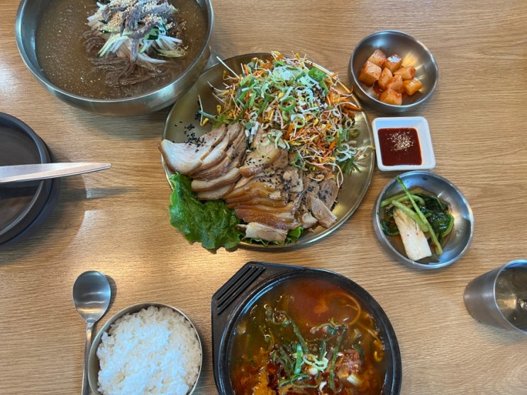  영암맛집 기찬메밀국수, 메밀냉면, 메밀새싹수육, 한우소고기국밥