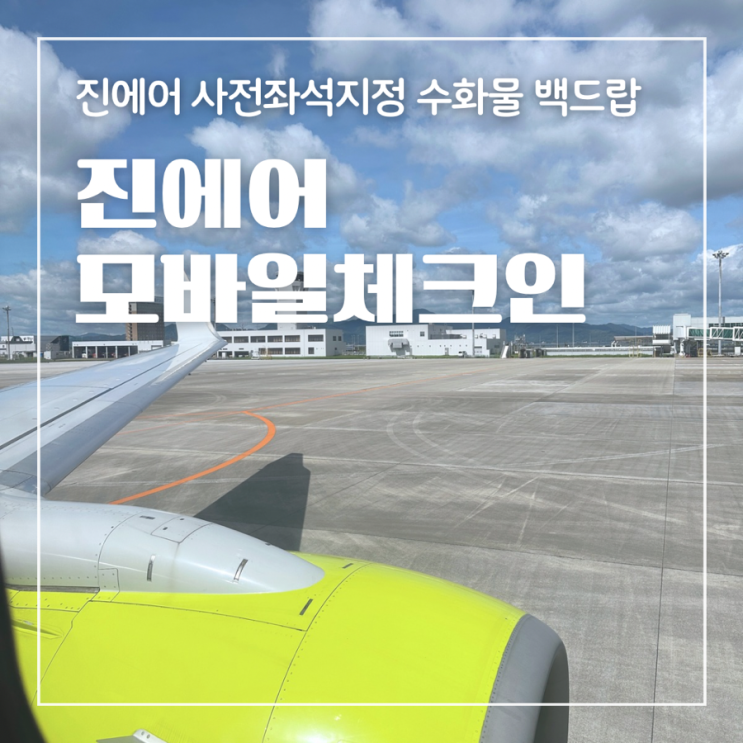  진에어 모바일 체크인 좌석지정 수화물 비행기 좌석고르는 꿀팁