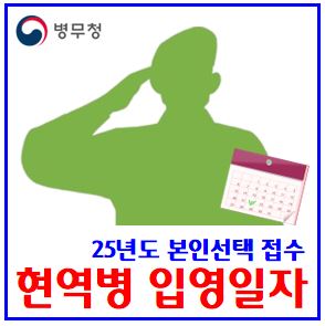  2025년 현역병 입영일자 (ft. 본인선택원 접수) : 7월24일, 병역판정검사, 2005년생, 재학생, 국외입영연기, 선착순마감, 지방병무청, 접수일시