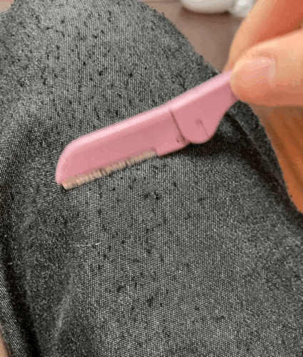  셀프 보풀 제거 방법, 다이소 눈썹칼 보풀제거
