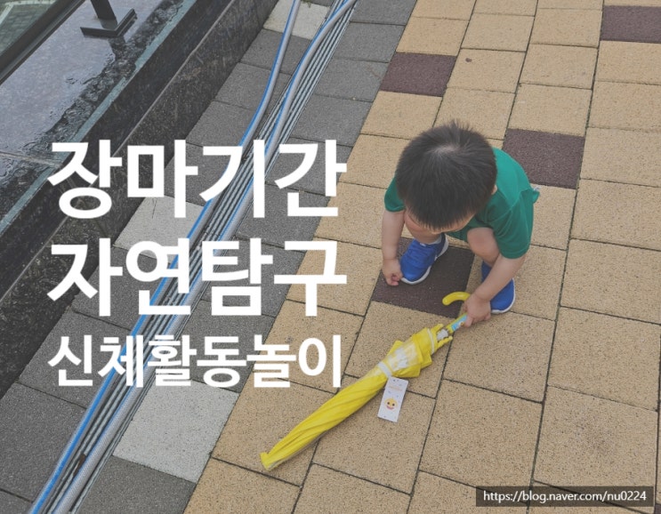  장마기간에도 놓칠 수 없는 자연탐구와 신체활동놀이