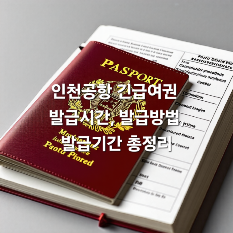  인천공항 긴급여권 발급시간과 방법, 발급기간