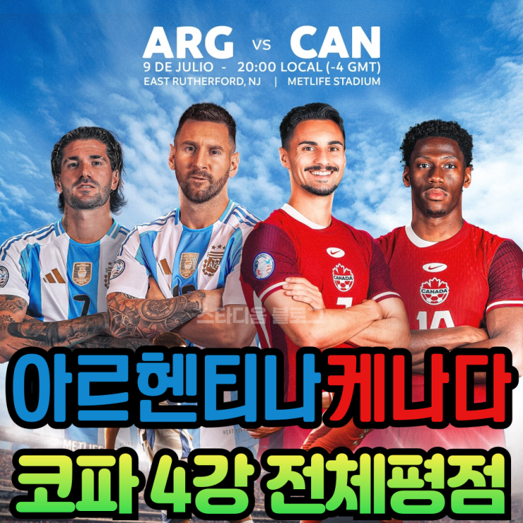 <b>메시</b> 결승진출, <b>코파</b> 4강 아르헨티나 케나다 평점