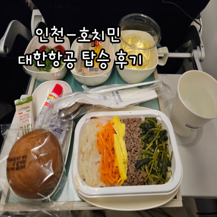  인천-호치민 대한항공 KE469 A321-NEO 탑승 후기(기내식, 교통약자우대출구, 호치민 공항 그랩 타는 곳)