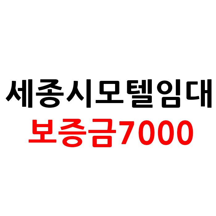  세종시 모텔 호텔 임대