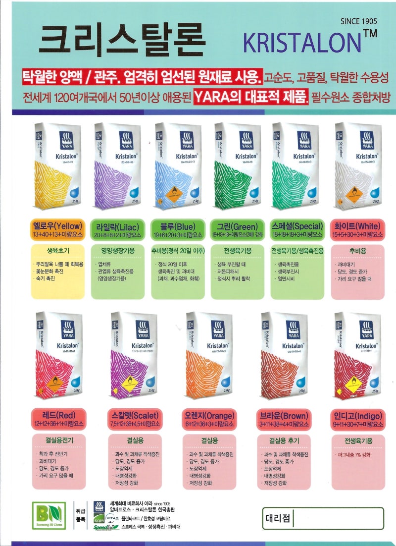 <당신은좋은농민입니까> 야라사 4종복합비료 크리스탈론.. 한번도 안 써본 사람은 있지만, 쓰....