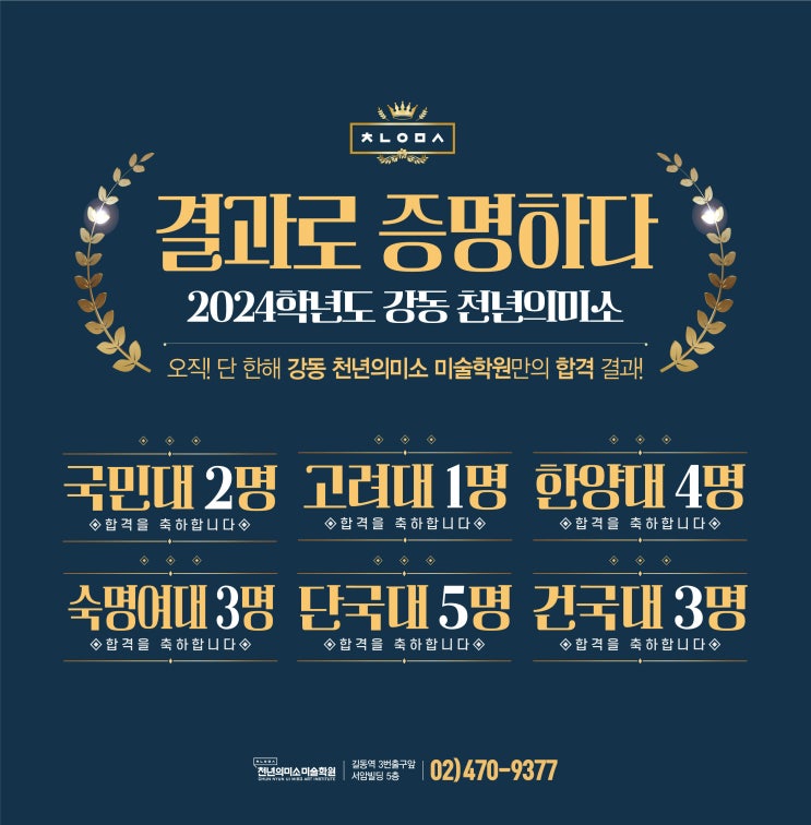  2024 합격자/합격수기-2023/2022 강동 천년의 미소 합격자