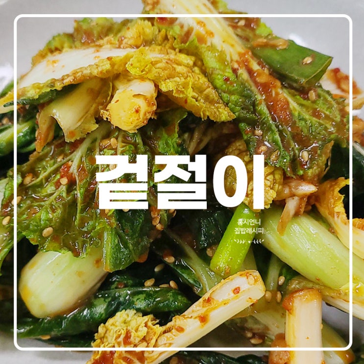 초간단 얼갈이 배추 겉절이 김치 만드는 법 겉절이 양념 만들기 효능