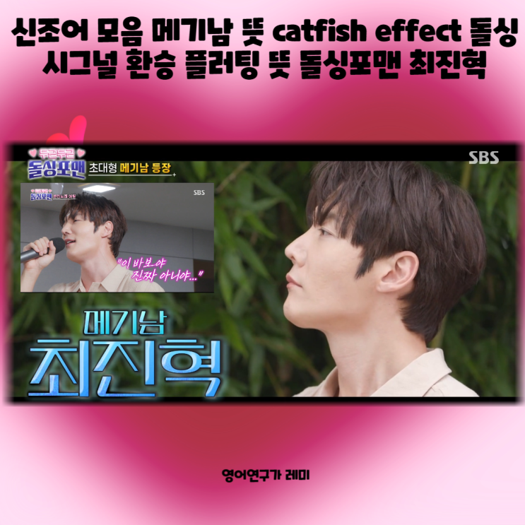 신조어 모음 메기남 뜻 catfish effect 돌싱 시그널 환승 플러팅 뜻 두근두근 돌싱포맨 최진혁 신조어 모음 메기남 뜻 catfish effect 돌싱 시그널 환승 플러팅 뜻 두근두근 돌싱포맨 최진혁