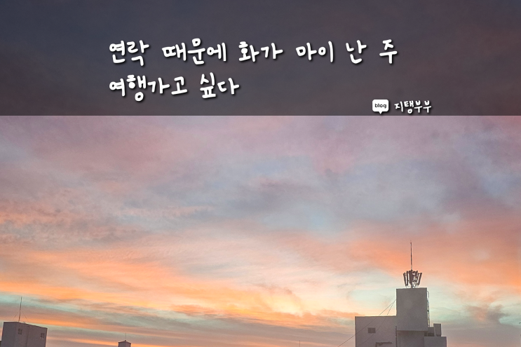  이번 달은 아무래도 체험단을 하면 안 되는 달인가보다 허허 여행 가고 싶어서 계획 했다가 엎은 이야기