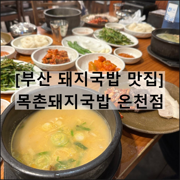  목촌돼지국밥 온천점 | 부산 맛집 돼지국밥 수육백반 24시간영업