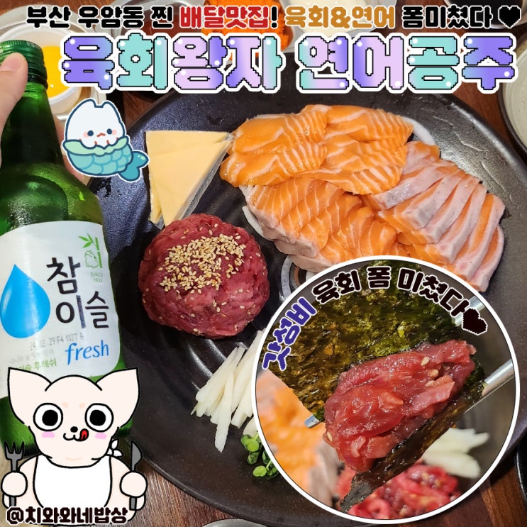  부산남구맛집 대연동 육회왕자연어공주 회식술집 추천