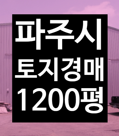  경기도 파주시 농지토지(전,답) 매물가격 급매매, 토지경매2023타경5294(1), 통일동산/헤이리마을 인근