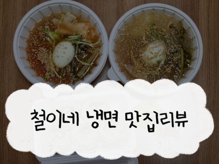  장호원 냉면맛집/철이네 냉면 리뷰/얼치기냉면,물냉면,고기만두