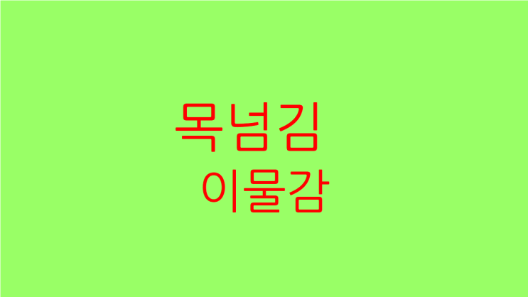  목넘김 이물감 역류성후두염 치료