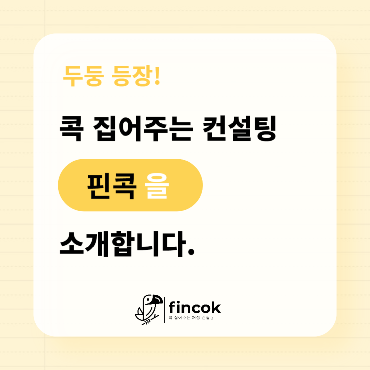  콕 집어주는 경영 컨설팅 '핀콕' 소개글
