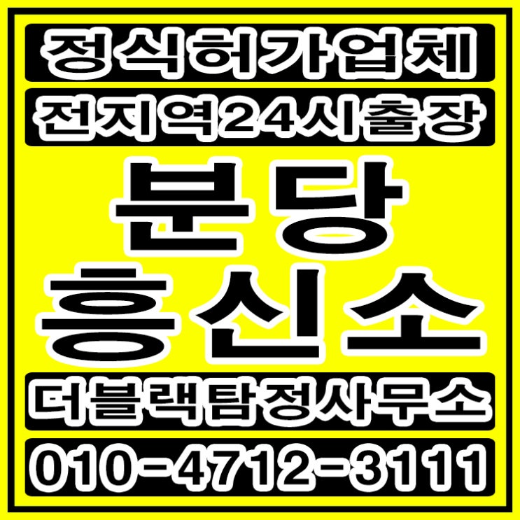  분당흥신소 탐정사무소 바람난배우자 완벽하게 해결했어요