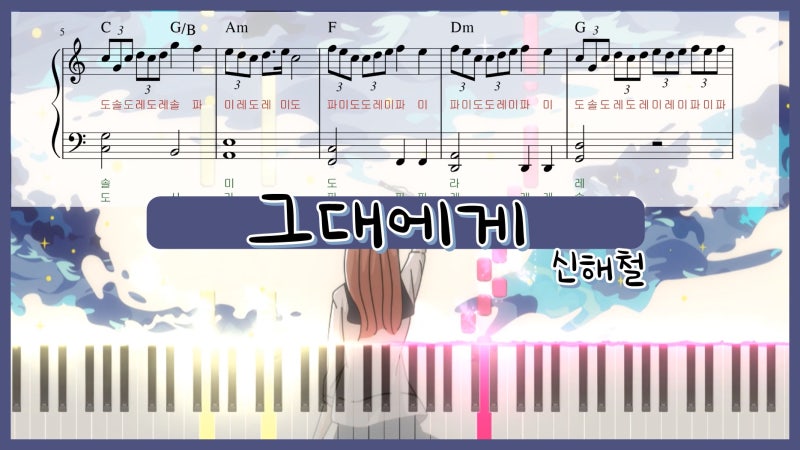 신해철 그대에게 쉬운 피아노 악보 - 90년대 신나는 추억의 옛날노래