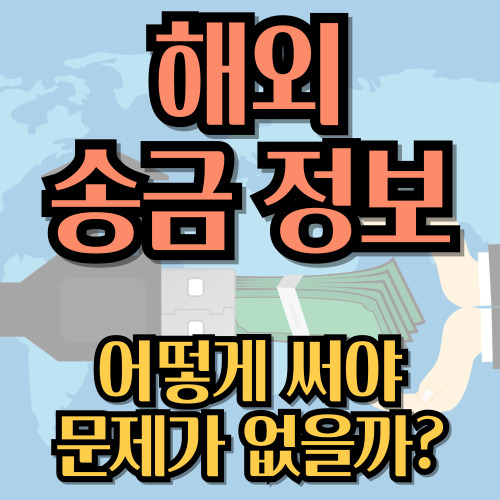  해외 송금 정보 어떻게 써야 문제가 없을까?